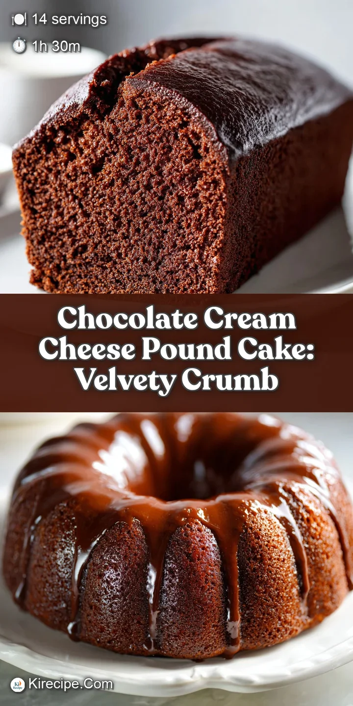 Up-close view of chocolate pound cake reveals dense, moist crumb. Swirls of dark chocolate against the creamy batter.