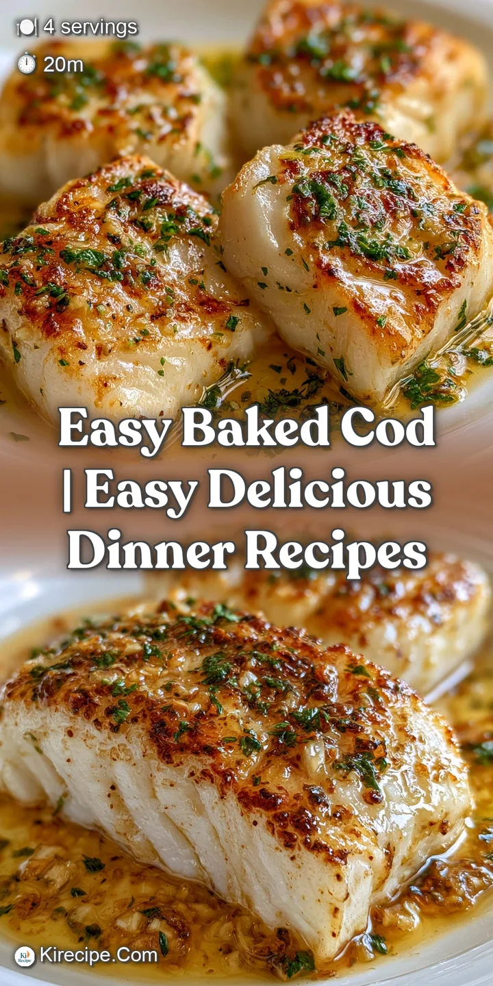 Close-up of succulent, flaky white fish with glistening melted butter and finely chopped green herbs on top.