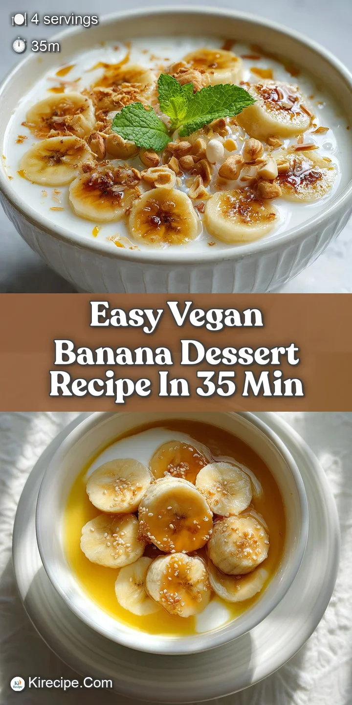 Close-up of a moist, vegan banana dessert showing a soft, slightly caramelized texture with visible banana slices.