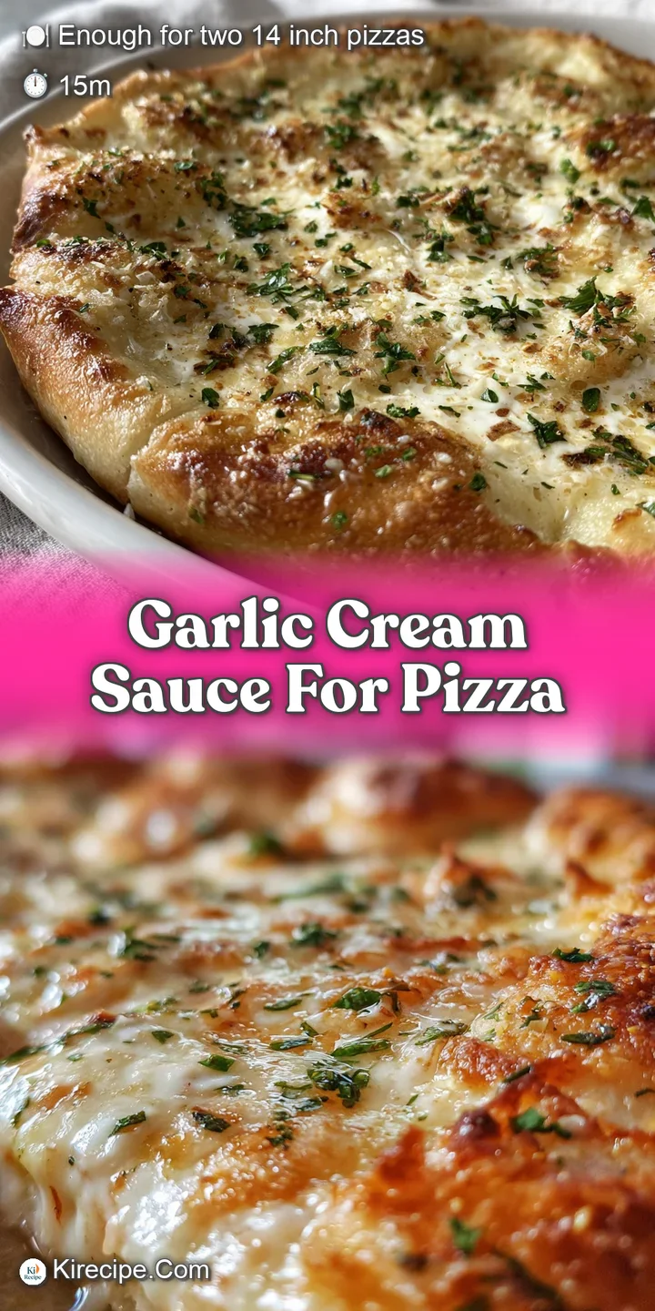 Close-up of luscious garlic cream sauce, swirls of vibrant green herbs, invitingly glossy and utterly delectable.