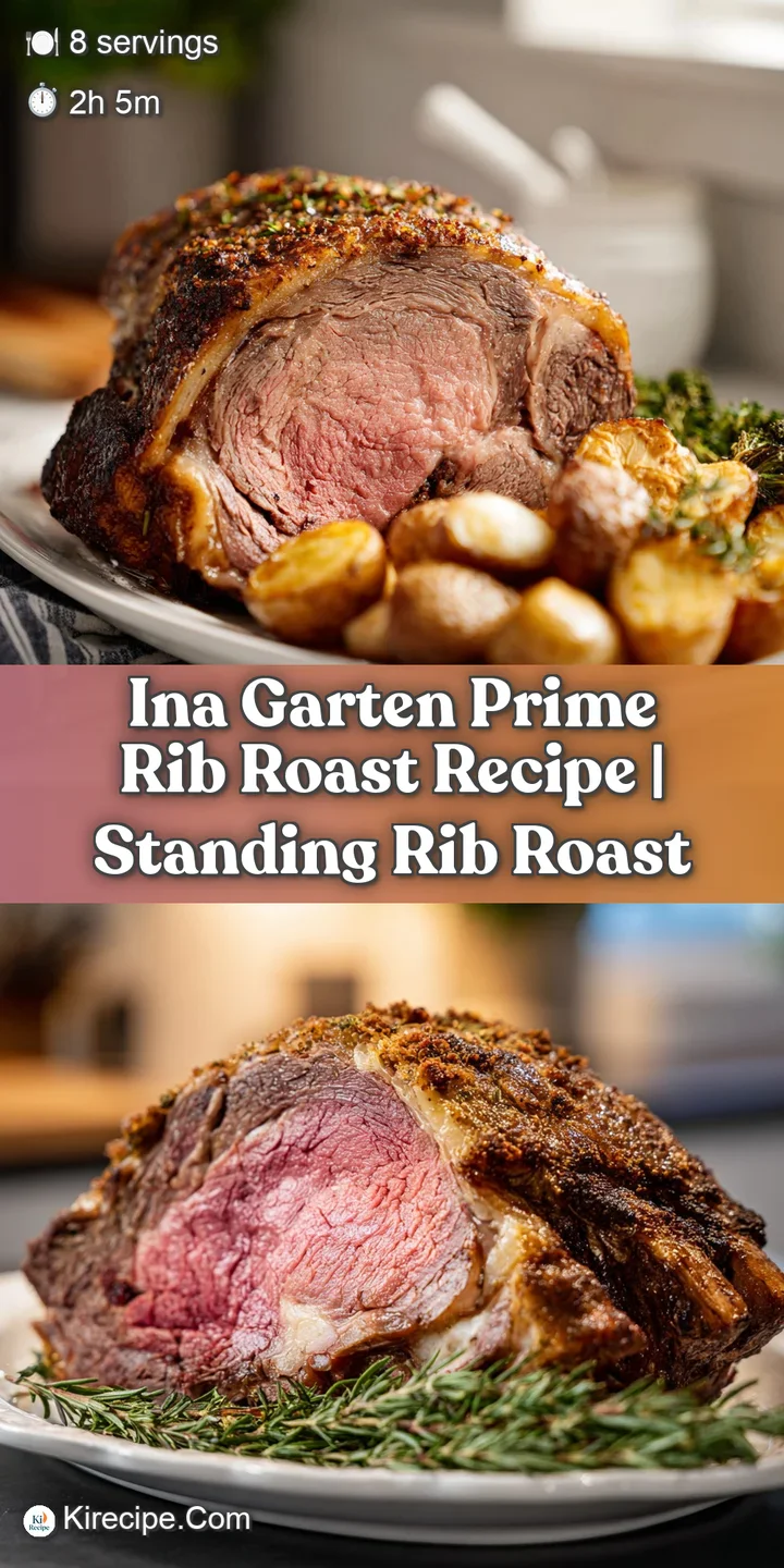 Close-up of a juicy prime rib slice, showing a tender, pink interior, and a deeply caramelized, flavorful crust.