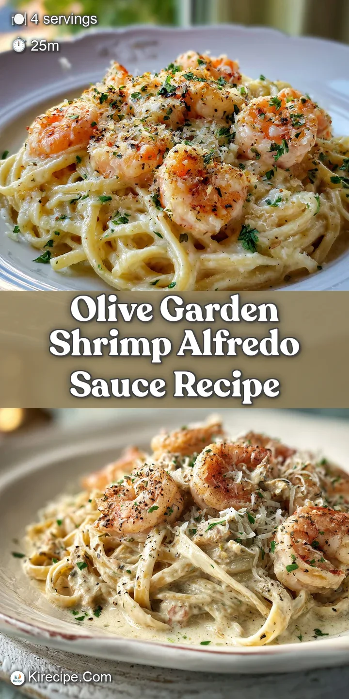 Close-up reveals glistening shrimp nestled in rich, creamy Alfredo sauce clinging to perfectly cooked fettuccine; parsley ...