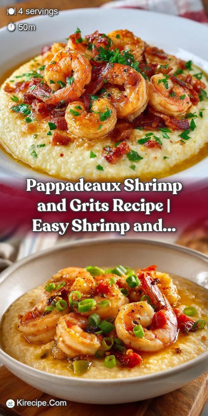 Close-up of tender, succulent shrimp with slight char, resting on rich, smooth grits with subtle herb flecks.