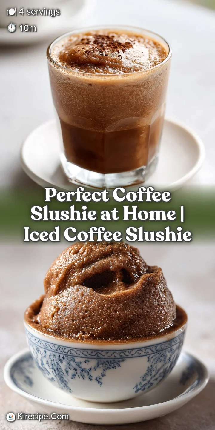 Extreme close-up of sparkling ice crystals and a rich brown coffee blend with a creamy, frothy top layer and bubbles.