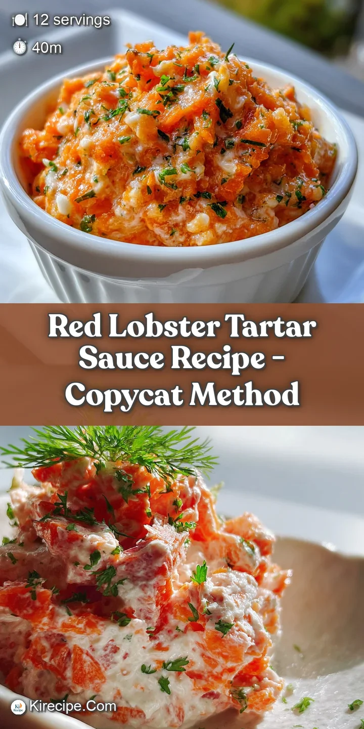 Up-close view of tartar sauce with bright green bits of herbs and slightly chunky relish, creating a smooth, appetizing te...