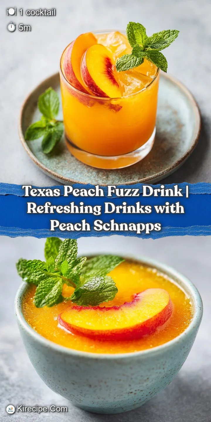 Close-up of sparkling peach liquid with frosty ice crystals and a juicy, bright orange peach slice on the rim.