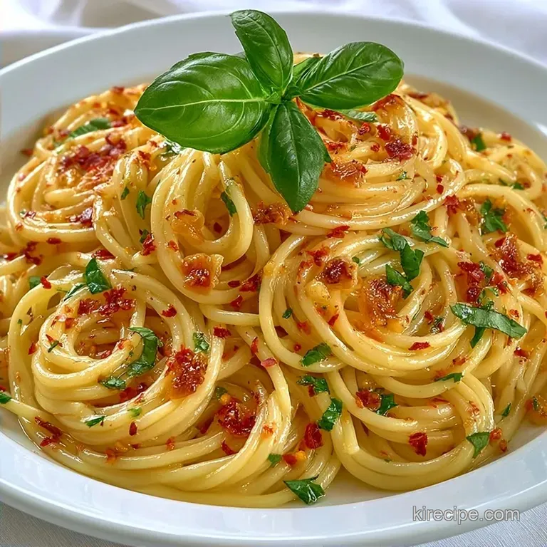 15 Minute Basil Pasta with Garlic: Fresh and Glossy