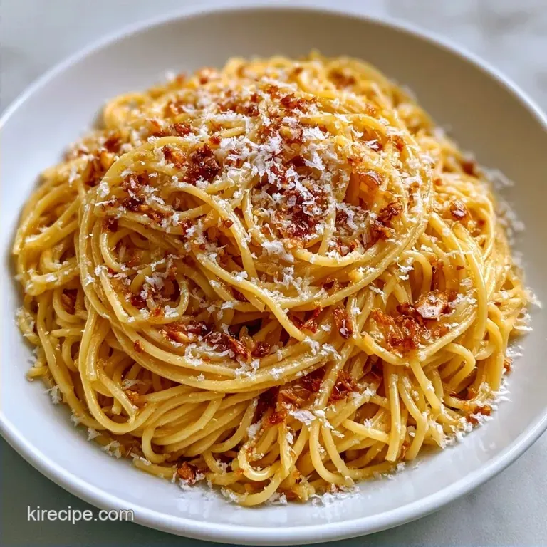 15 Minute Garlic Pasta with Parmesan: Silky and Savory