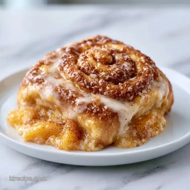 20-Minute Cinnamon Roll Peach Cobbler: Golden