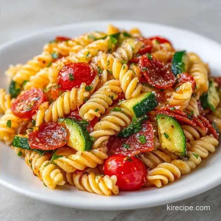 5 Ingredient Pasta Salad with Italian Dressing