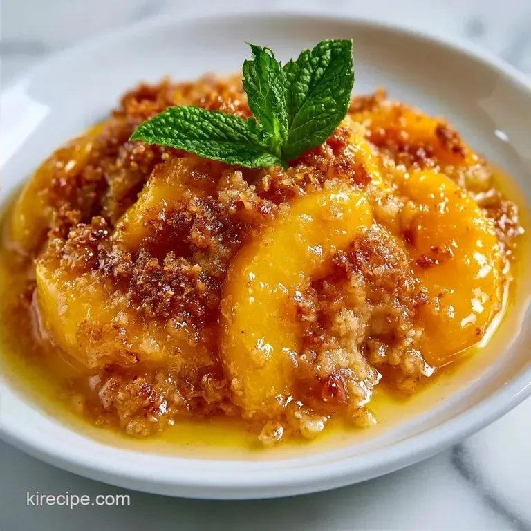 Almond Peach Crisp with Maple Syrup
