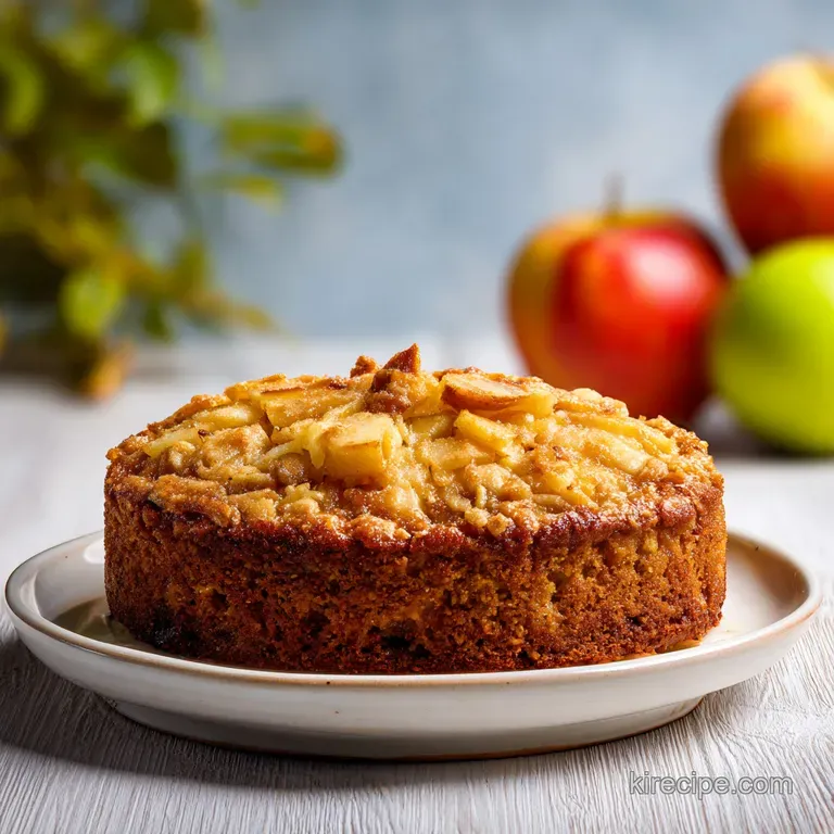 Apple Oatmeal Cake Half and Half: Velvety Crumb