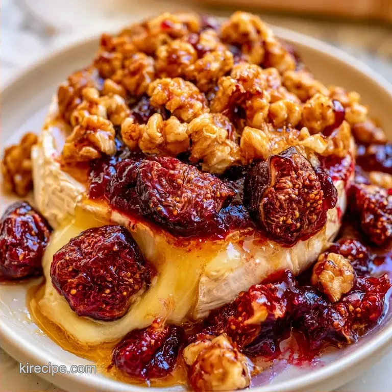 Baked Brie and Fig Jam with Walnuts