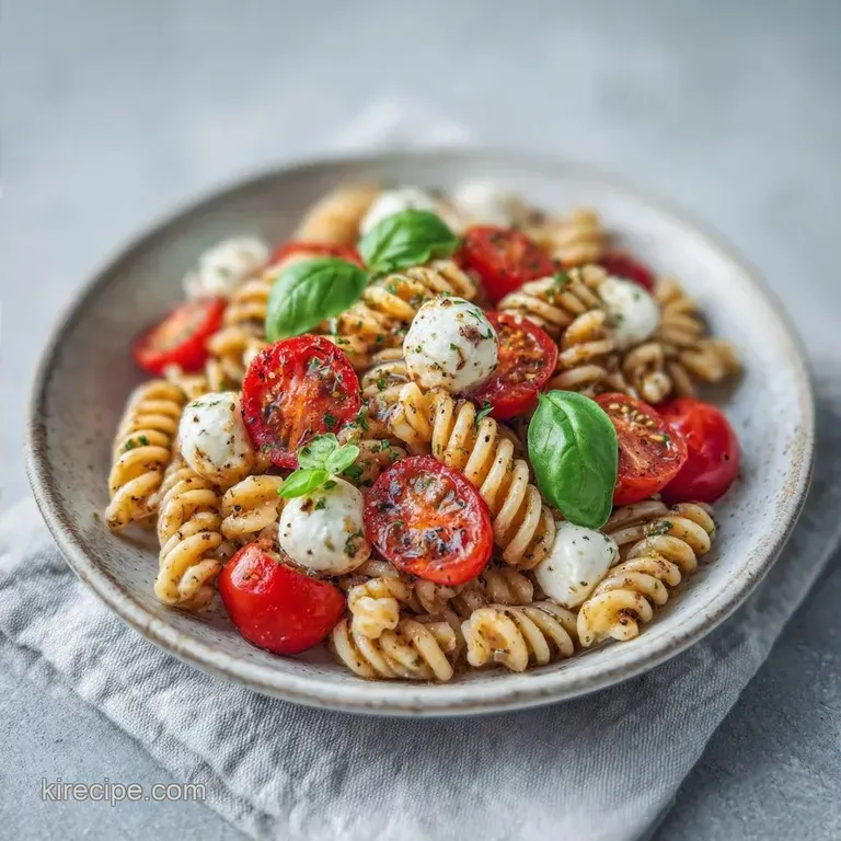 Basil Mozzarella Pasta Salad: Fresh and Silky