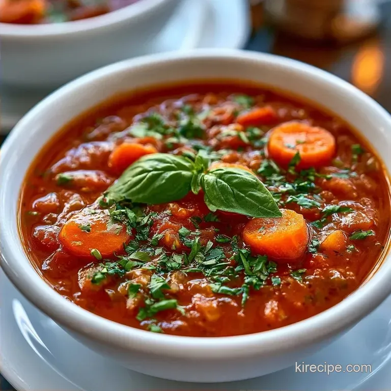 Hearty Basil Tomato Shurpa Soup