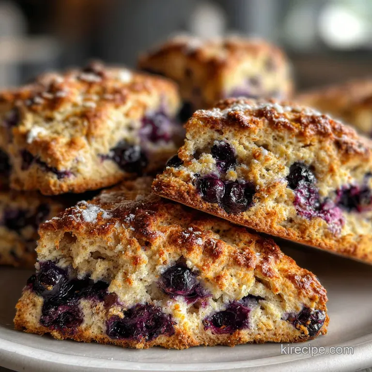 Blueberry Sourdough Scones with Tender Crumb