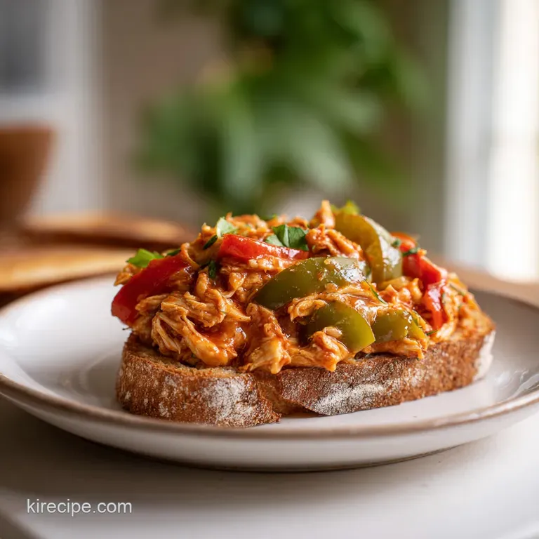 Cheesy Chicken Sloppy Joe Recipe with Bell Peppers
