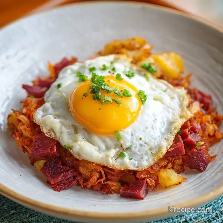 Canned Corn Beef Breakfast Recipe with Eggs