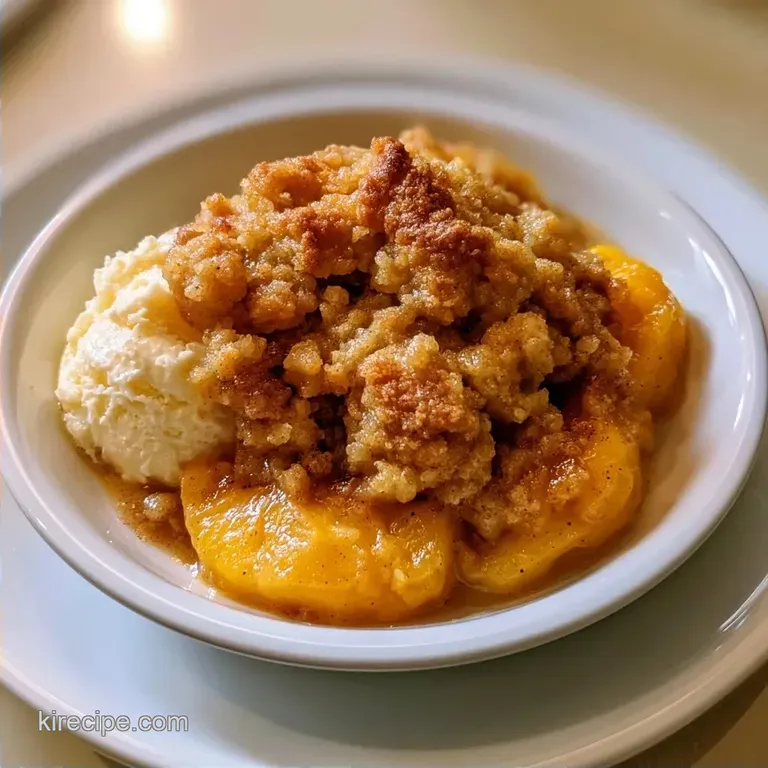 Easy Fifteen Minute Peach Dessert Crumble
