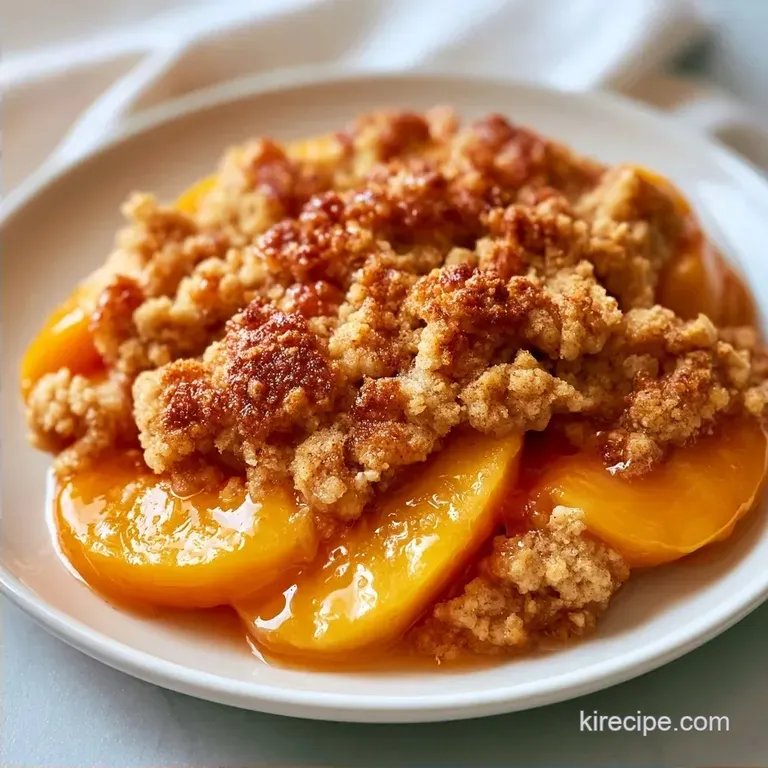 Easy Peach Crisp for Two: Golden and Jammy