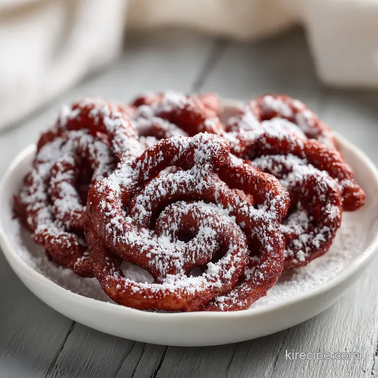 Easy Red Velvet Funnel Cake Recipe