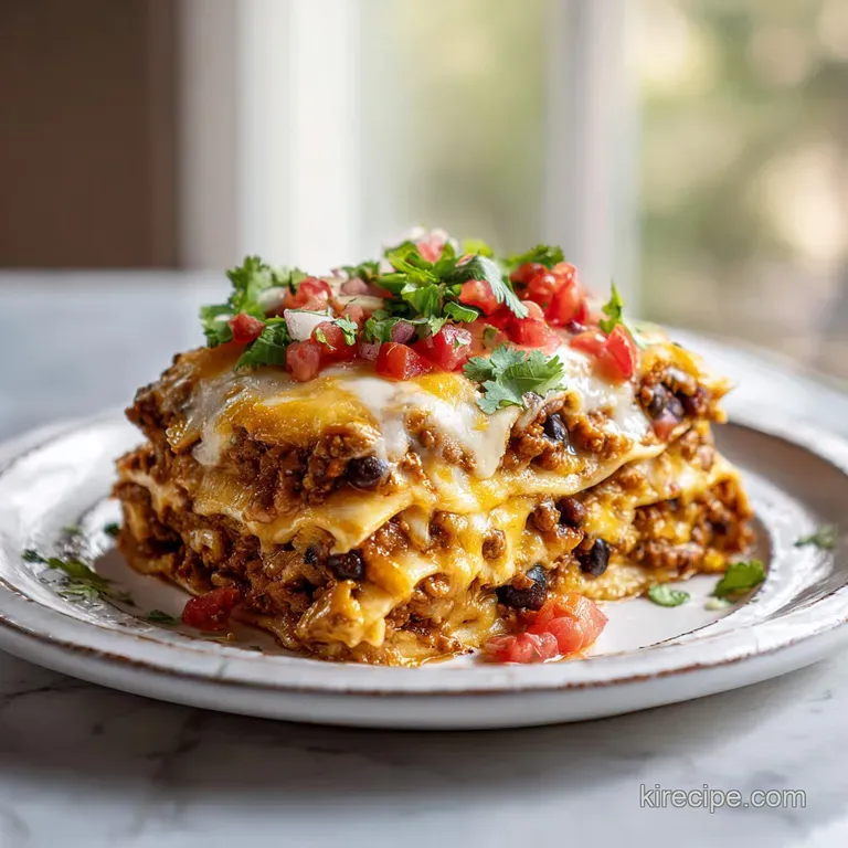 Taco Lasagna: A Layered Beef Casserole