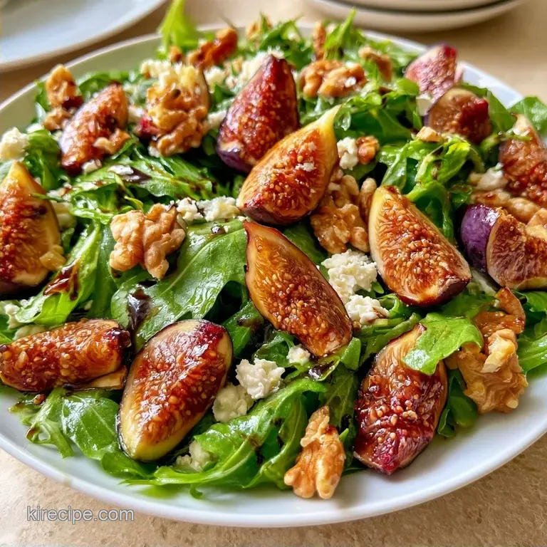 Fig and Goat Cheese Salad with Walnuts
