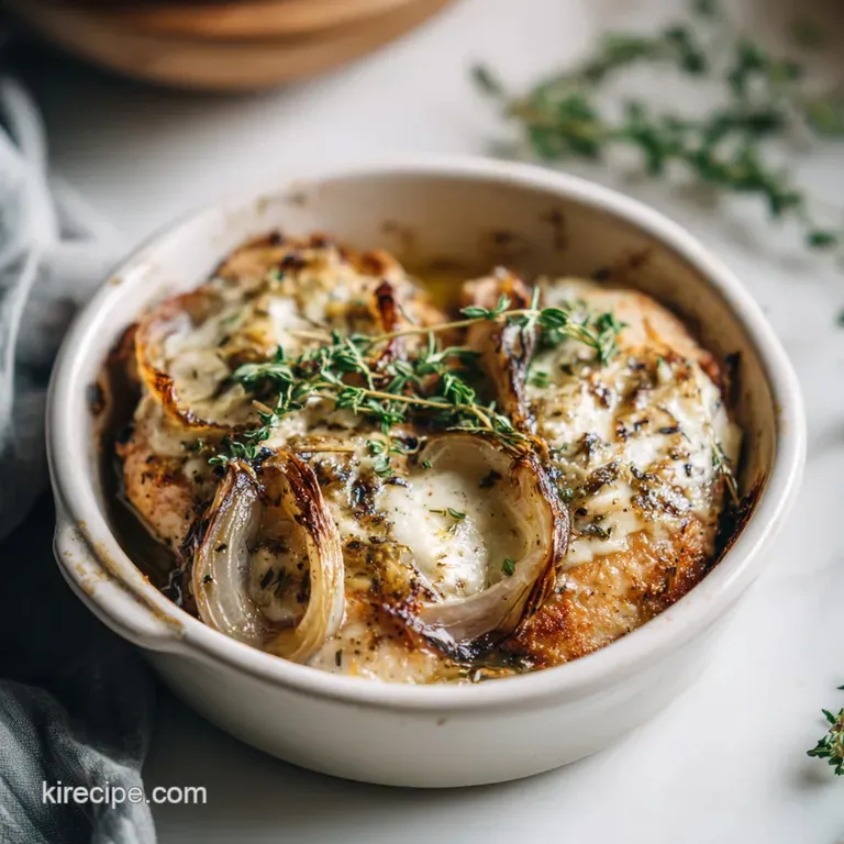 French Onion Chicken Bake: Savory and Caramelized