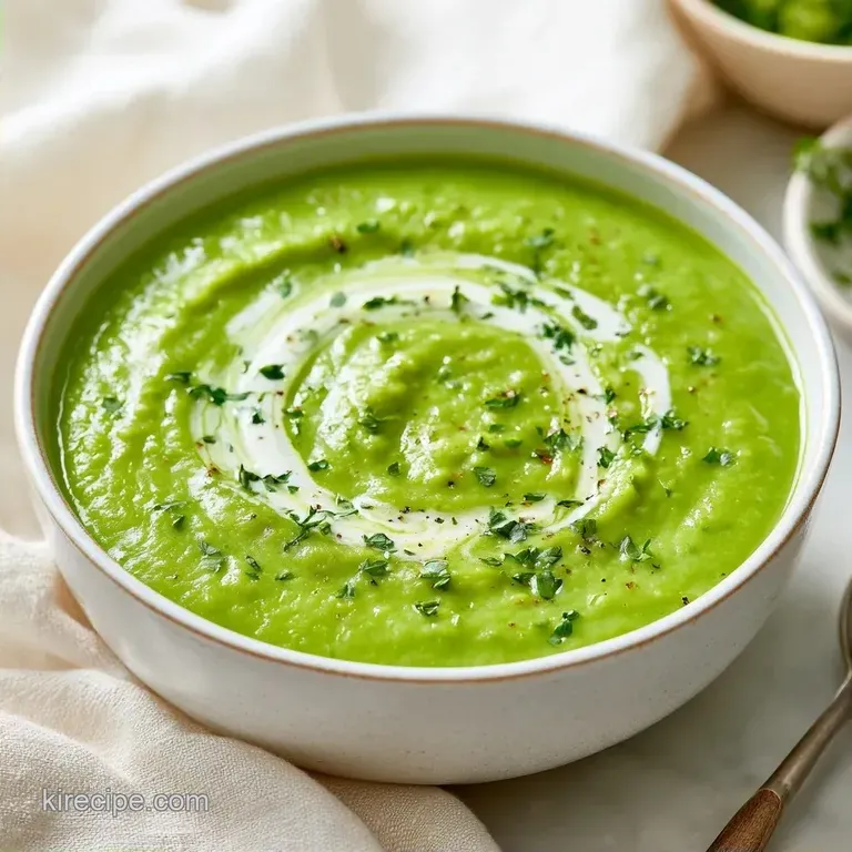 Quick and Vibrant Fresh Pea Soup