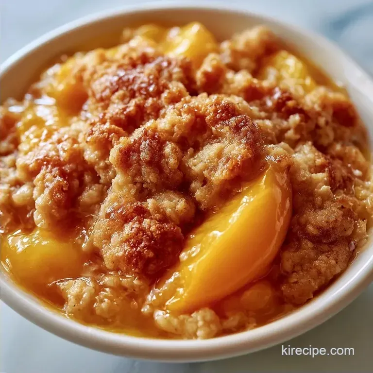 Frozen Peach Crisp with Oats