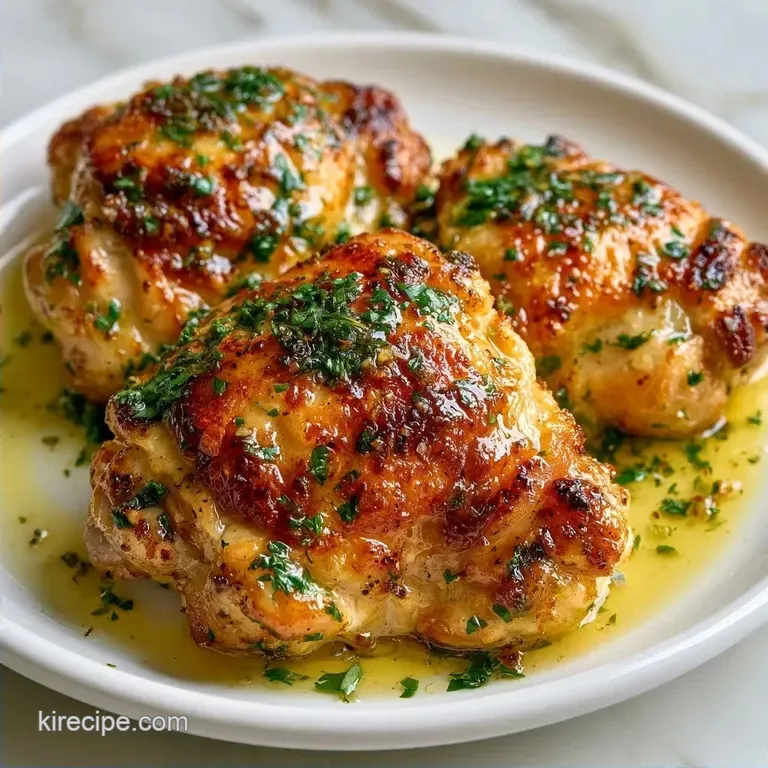 Garlic Butter Chicken: Crispy Thighs