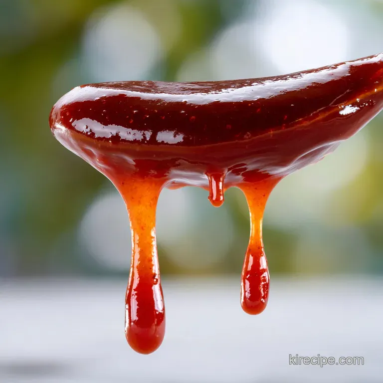 Ribs slathered in thick, dark BBQ sauce on a white plate, garnished with a bright green parsley sprig, hinting at savory, ...