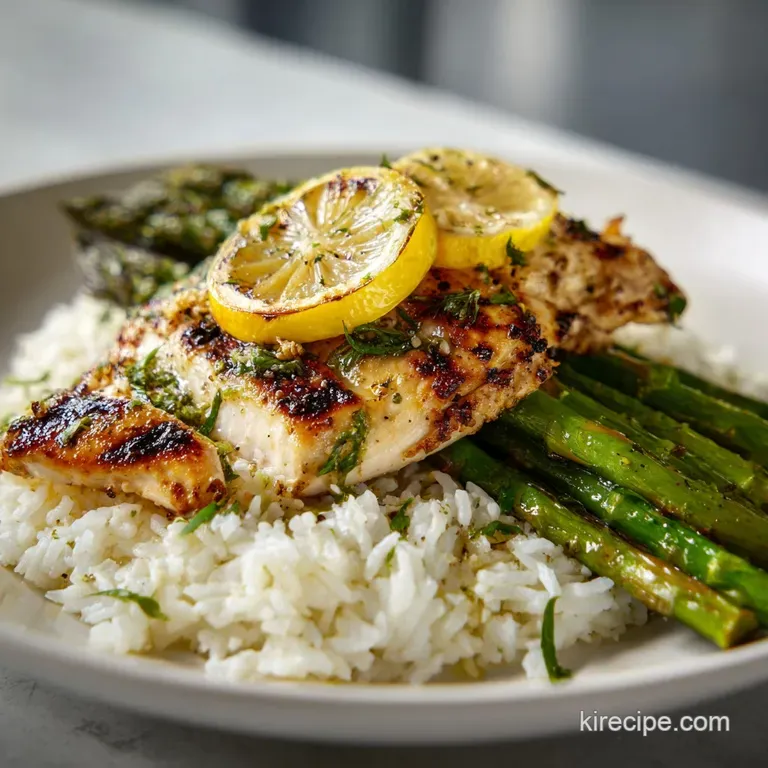 Grilled Chicken with Rice and Cooked