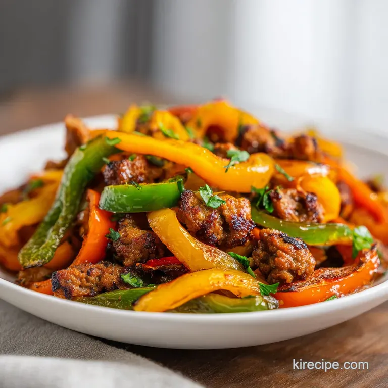 Ground Sausage Recipe for Dinner with Peppers
