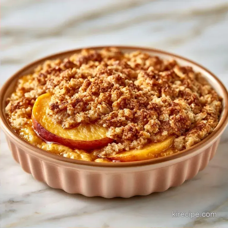 Healthy Peach Crisp with Oats