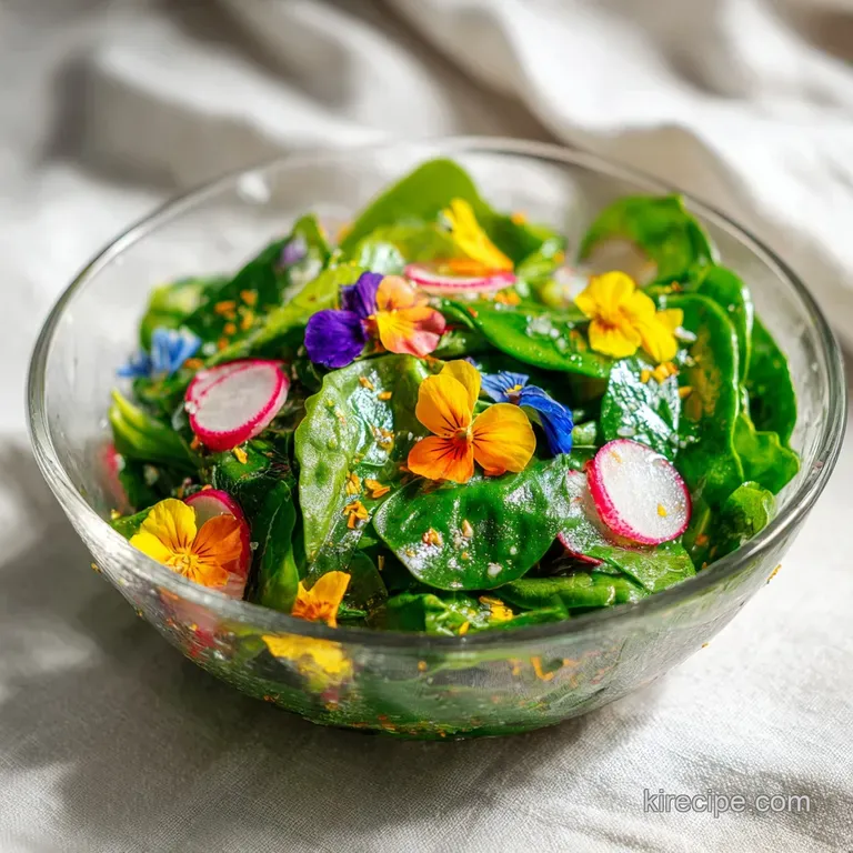 Minimal Flowers Salad: Visual Focal Point Technique