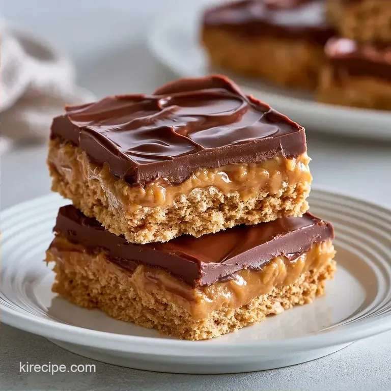No Bake Peanut Butter Bars with Graham Crackers