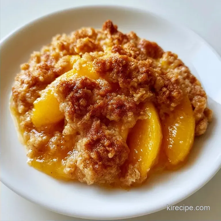 Old Fashioned Cinnamon Oat Peach Crisp