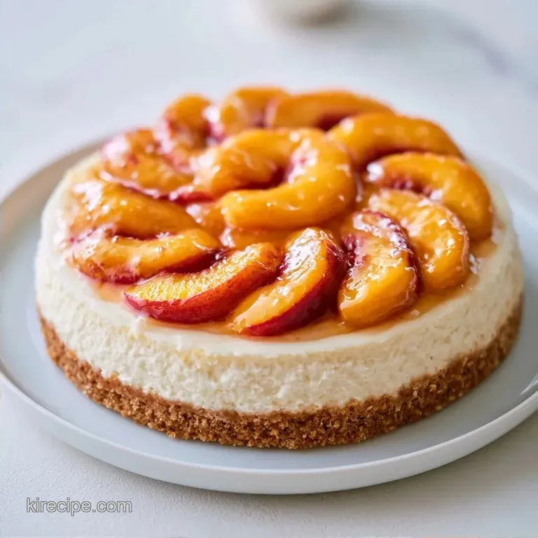 Peach Cream Cheese Torte with Graham Cracker Crust