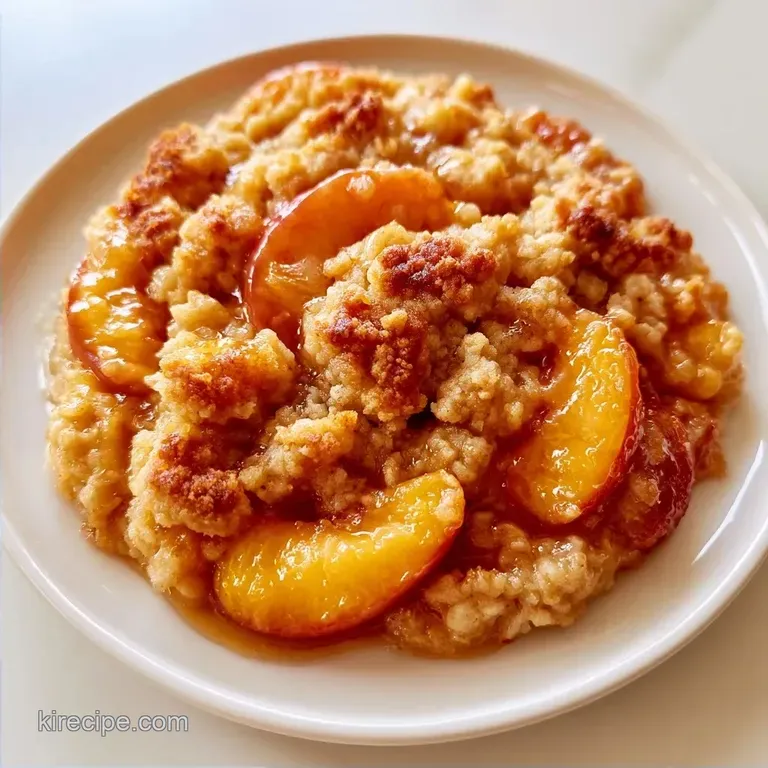 Baked Peach Crisp with Oatmeal Topping