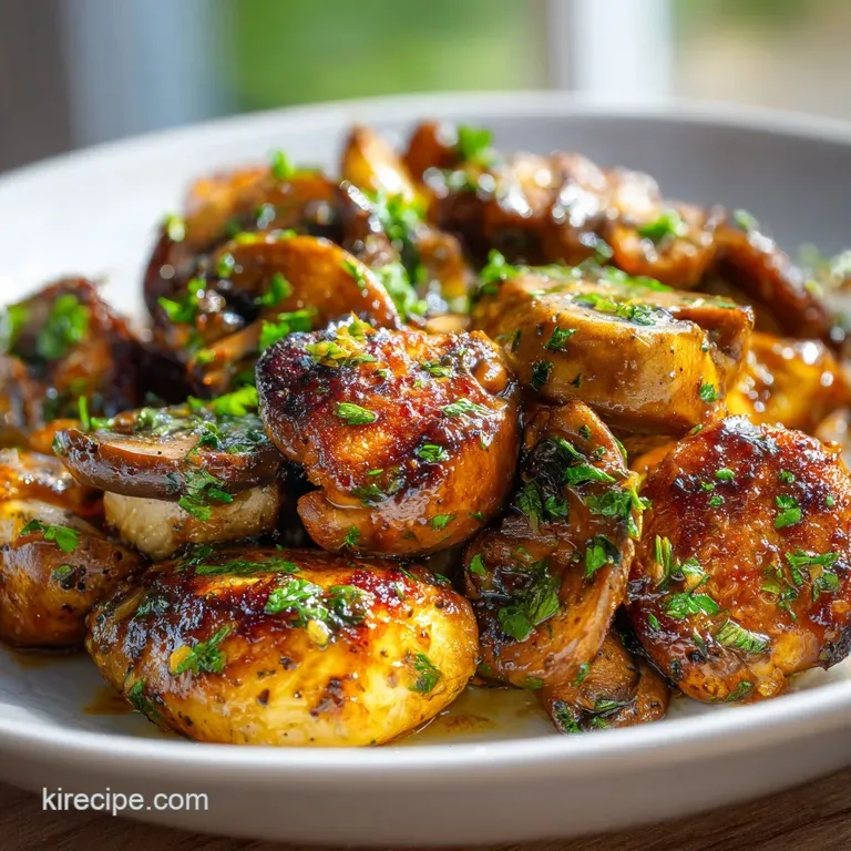 Portobello Mushroom Chicken: Smothered