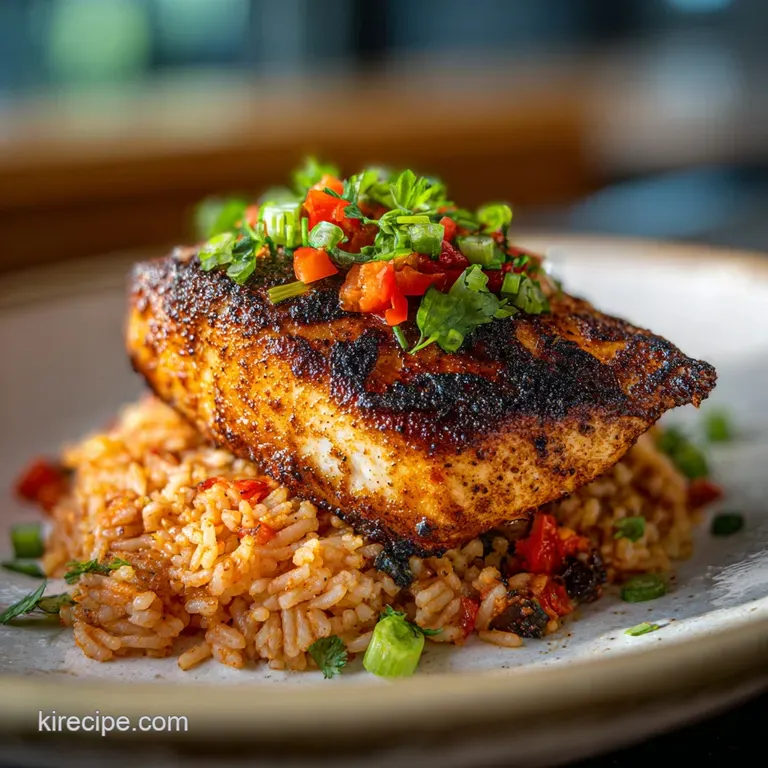 A perfectly plated serving of grilled red pepper mix, highlighting vibrant hues and fresh herbs, suggesting a light and fl...