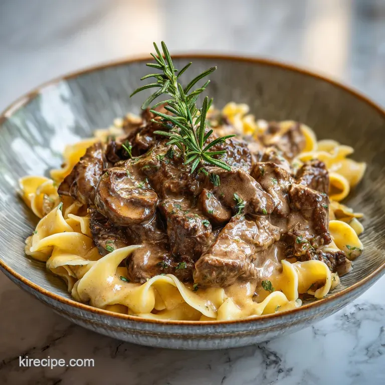 Easy Beef Stroganoff Slow Cooker Recipe with Rosemary