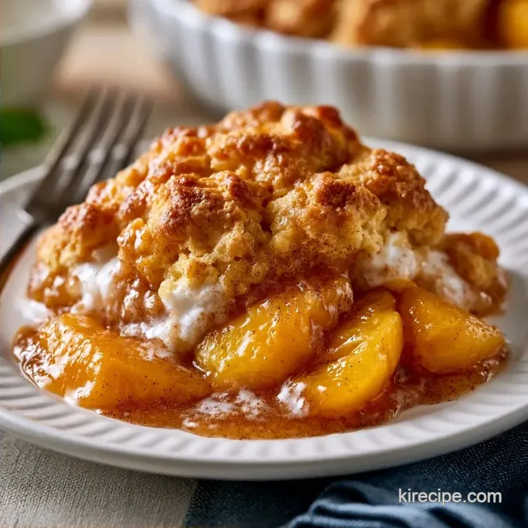 Old Fashioned Southern Peach Cobbler with Fresh Peaches