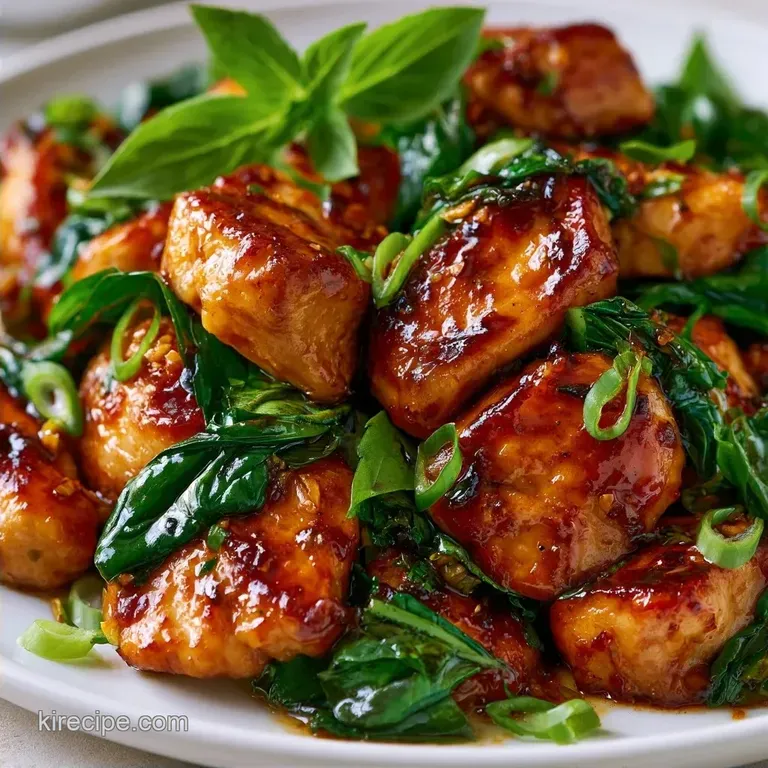 Sticky Sweet Basil Chicken: Savory and Glazed
