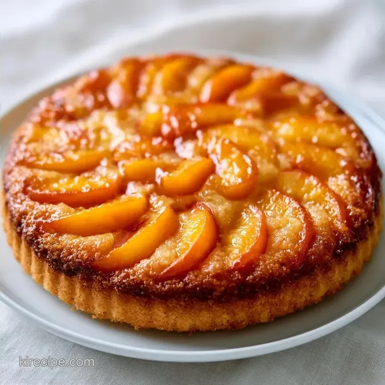 Three Ingredient Peach Dessert with Cake Mix
