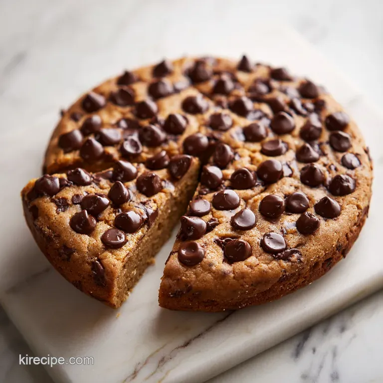 Trendy Cookie Cake with Chocolate Chips: Gooey Core