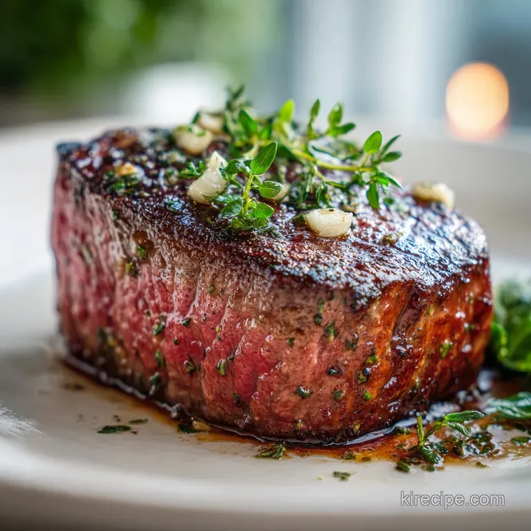 Perfectly seared wagyu beef served in a delicate white bowl. Glistening, juicy, tempting. Served with a side of leafy gree...