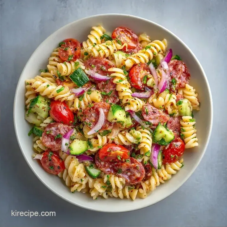 Zesty Italian Pasta Salad: Briny and Crisp