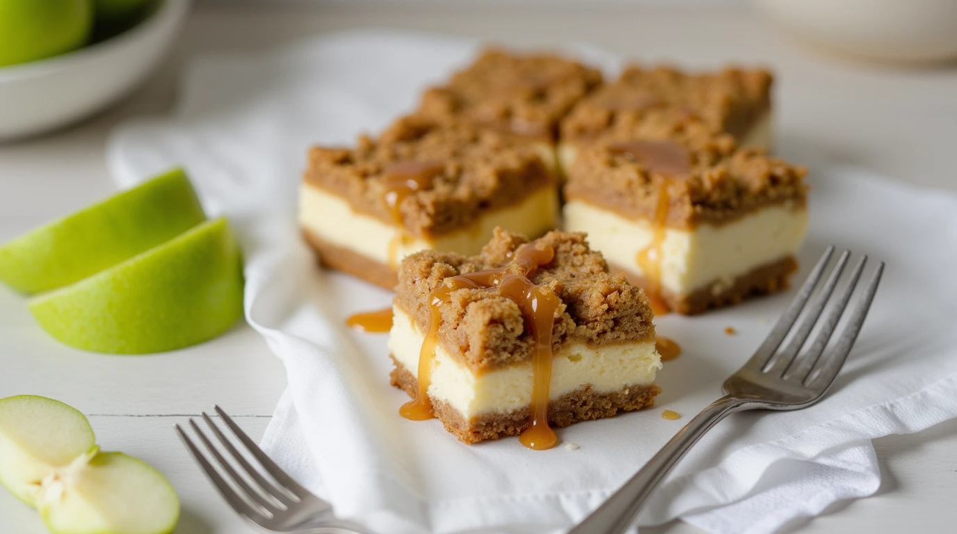 Caramel Apple Cheesecake bars​